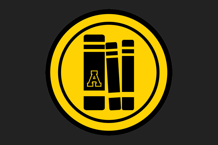Yellow App State store icon on dark background.